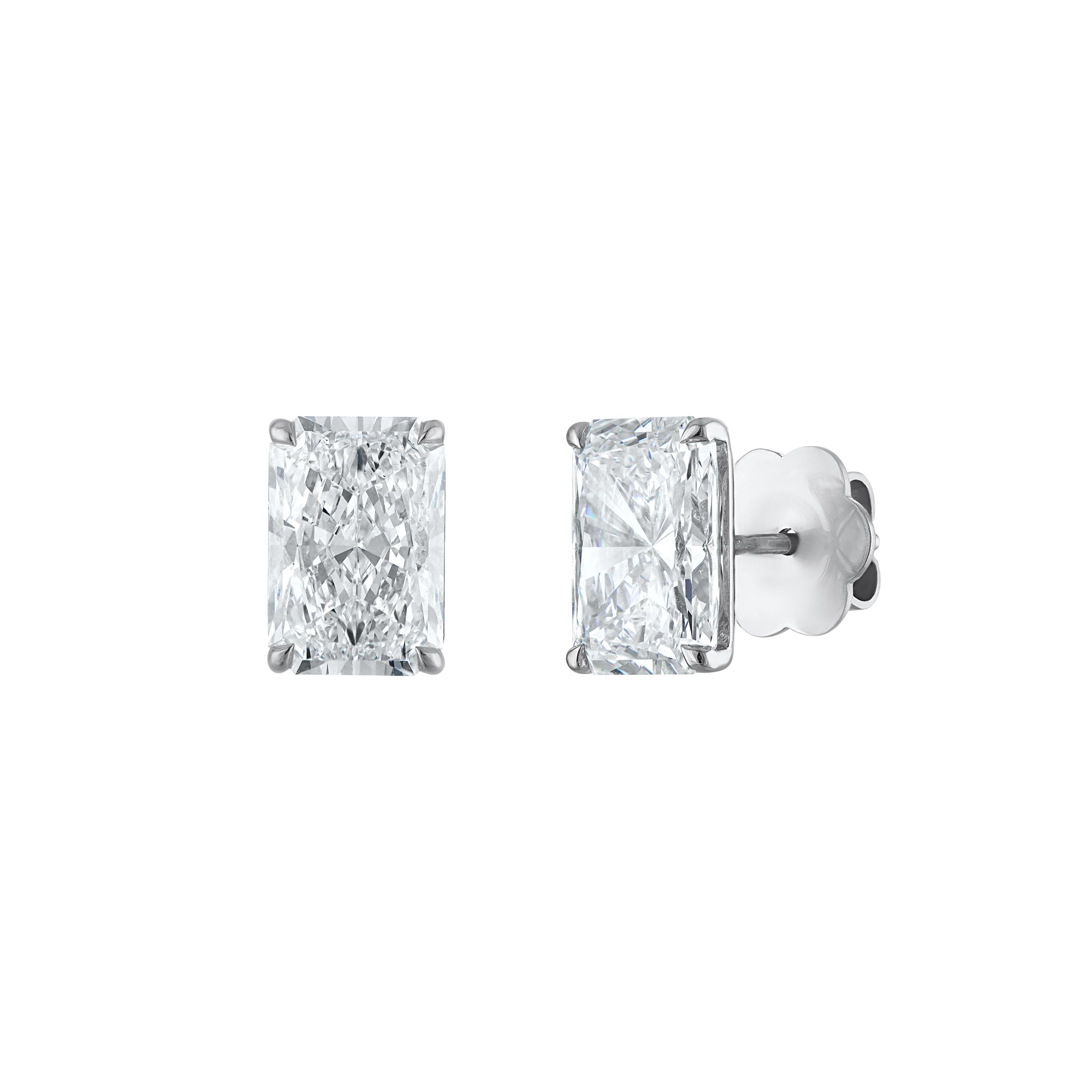 Radiant Studs - 5.5 Carats