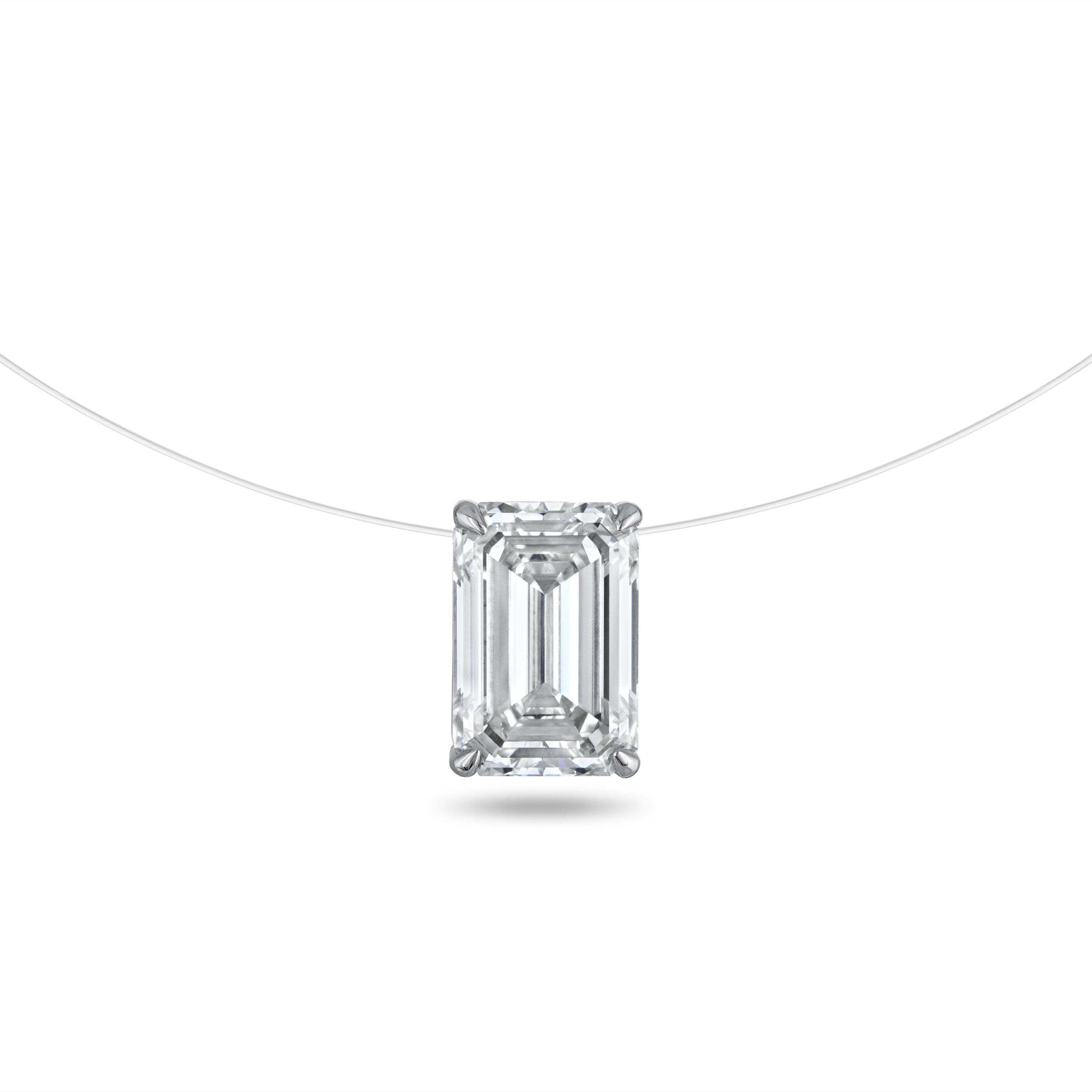 Floating Emerald Necklace - 10 Carats