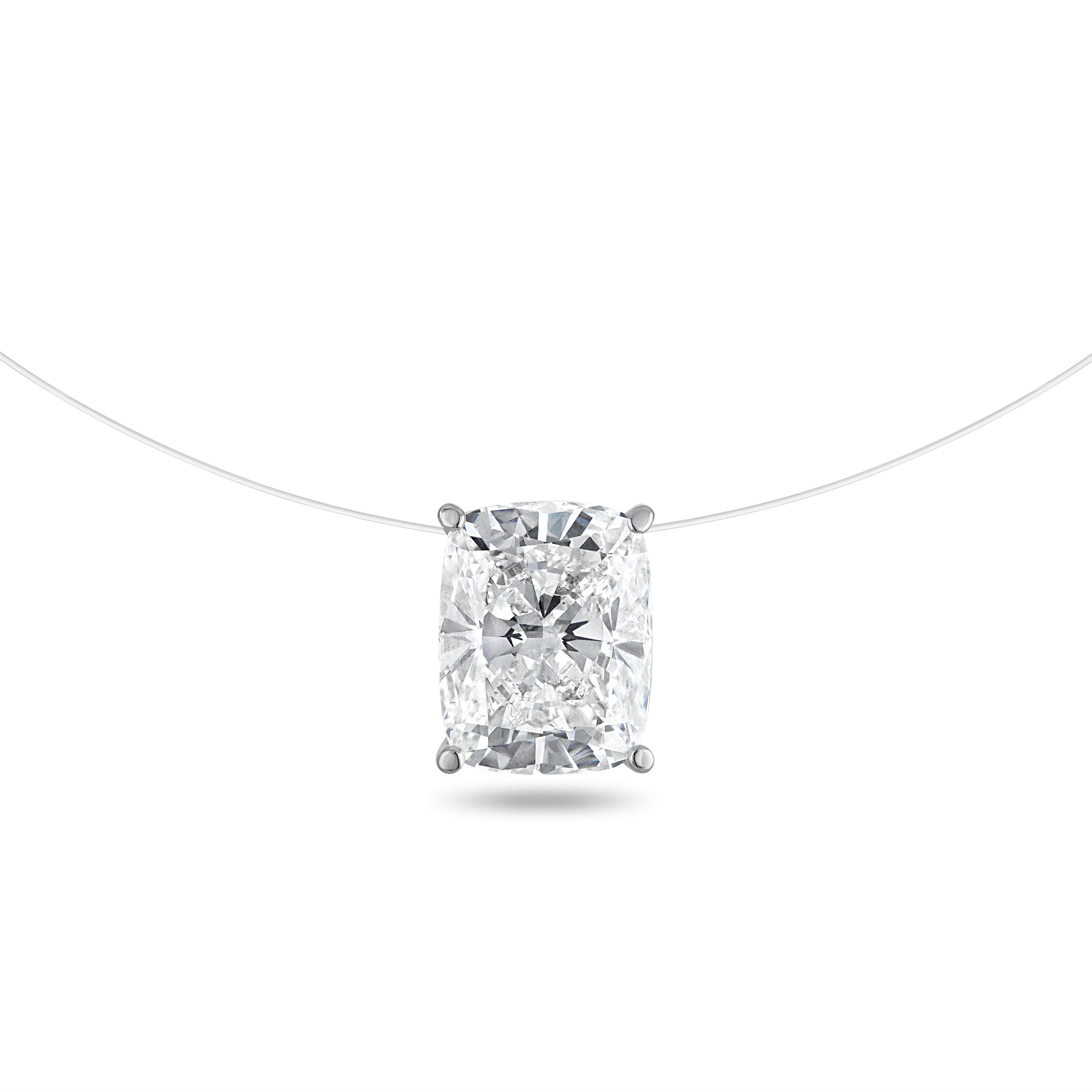 Floating Cushion Necklace - 5 Carats